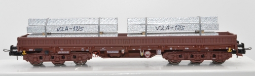 NPE Modellbau NW22171 - H0 - Niederbordwagen mit Edelstahlbrammen, DR/DB, Ep. IV-V